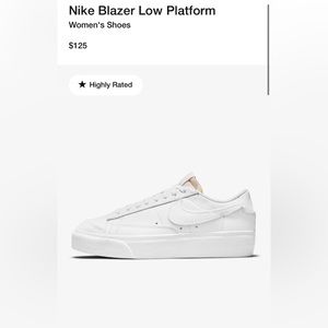 Nike blazer low platform size 7